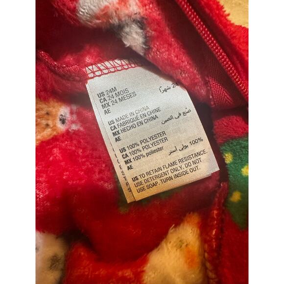 Family Pajamas Matching Baby Santa and Friends Footed Pajamas 24 Mo - Picture 5 of 8